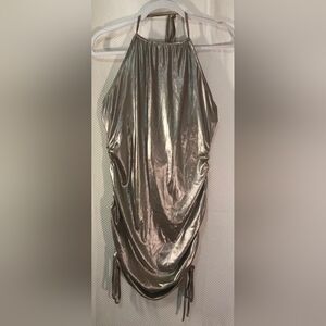 NASTY GAL COLLECTION Women's Metallic Draped Dress Zize 6 Usa